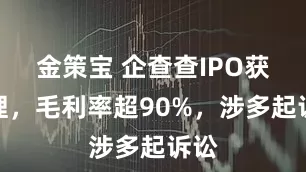 金策宝 企查查IPO获受理，毛利率超90%，涉多起诉讼